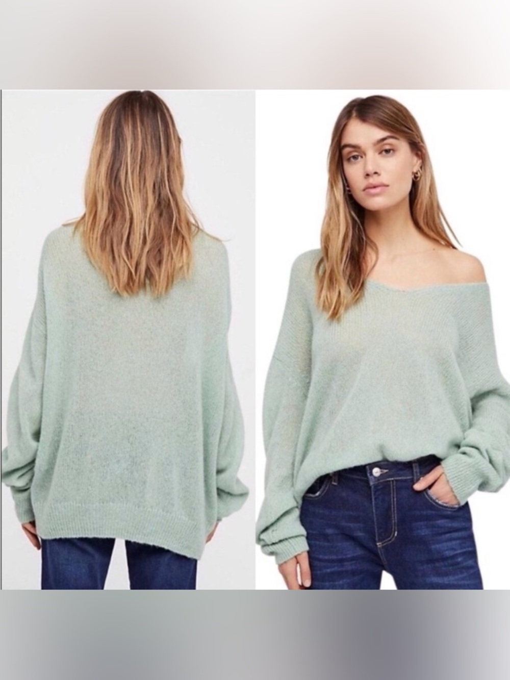 Free People Alpaca and Wool Oversize Sweater Size Small EUC